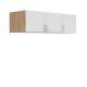 Overskap Brandon 136x39 cm - 3 dører - eik artisan - hvit matt