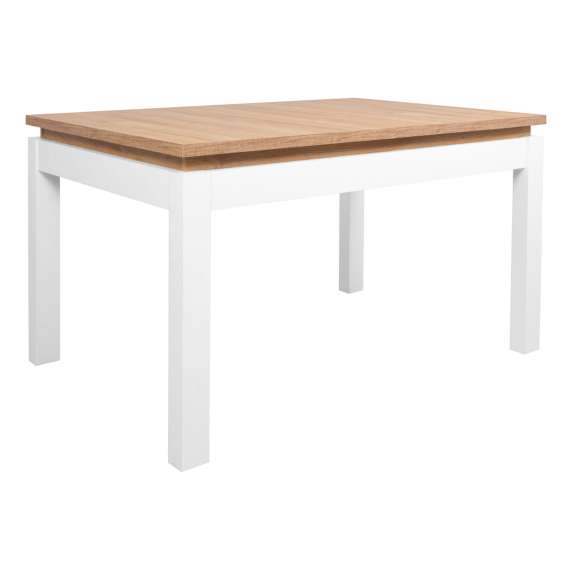 Spisebord Horton 140-180x90 - hvit - eik