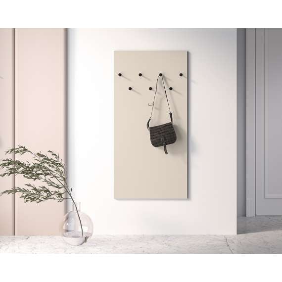 Veggpanel Sophie 68x137 cm - cashmere -  med knagger og hylle
