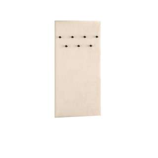 Polstret veggpanel Sofhie - 68x137 cm - cashmere - med knagger