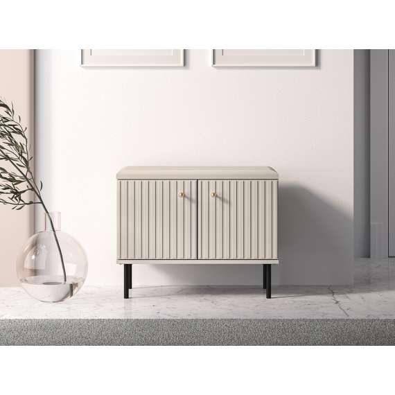 Skoskap Sophie 68x55 cm - cashmere -  med sittepute