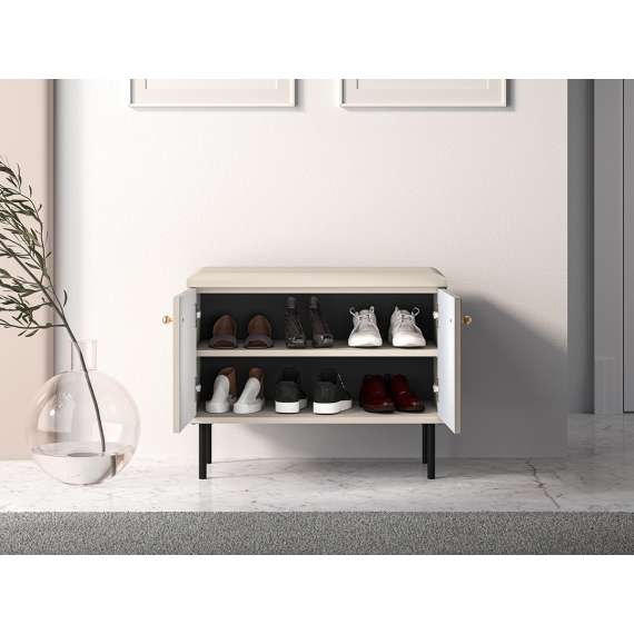 Skoskap Sophie 68x55 cm - cashmere -  med sittepute