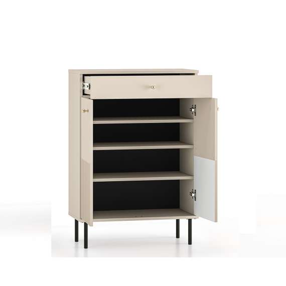 Skoskap Sophie 68x98 cm - cashmere - 2 dører - 1 skuff