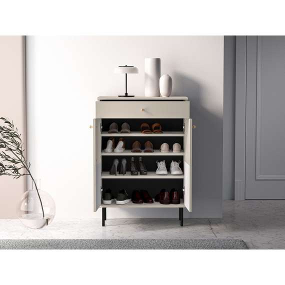 Skoskap Sophie 68x98 cm - cashmere - 2 dører - 1 skuff