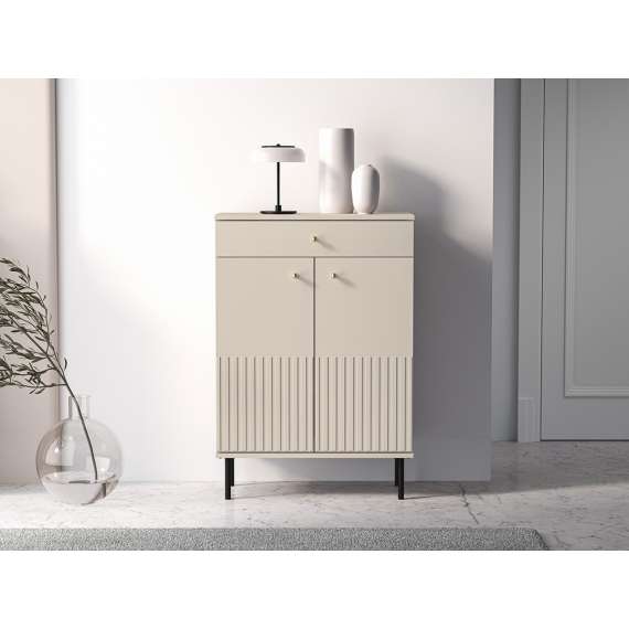 Skoskap Sophie 68x98 cm - cashmere - 2 dører - 1 skuff