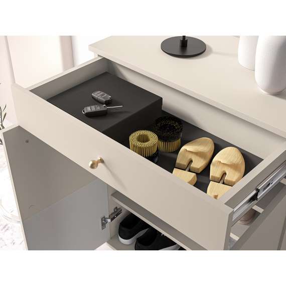 Skoskap Sophie 68x98 cm - cashmere - 2 dører - 1 skuff