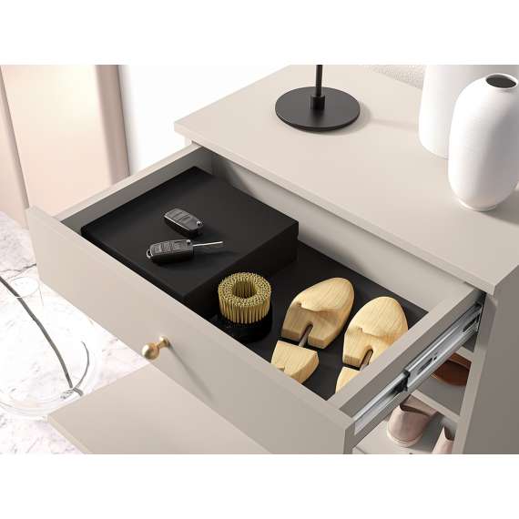 Skoskap Sophie 55x98 cm - cashmere - 2 dører - 1 skuff