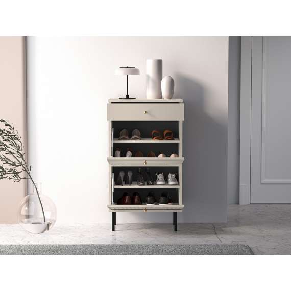 Skoskap Sophie 55x98 cm - cashmere - 2 dører - 1 skuff