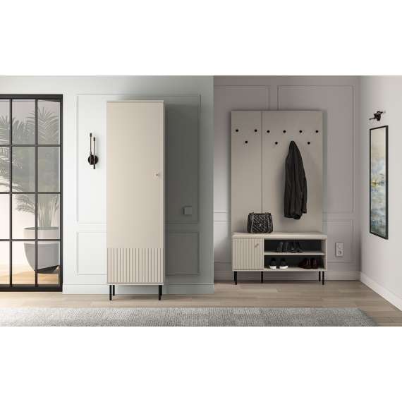 Garderobeskap Sophie 55x190 cm - cashmere - 1 dør