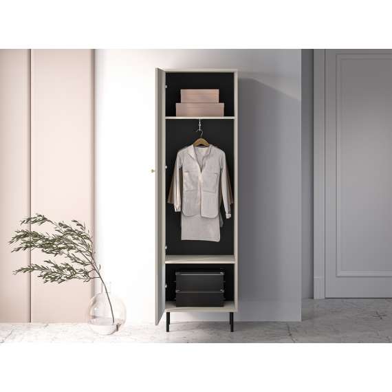 Garderobeskap Sophie 55x190 cm - cashmere - 1 dør