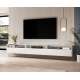 Tv-benk Baros 270 cm - hvit glans - vegghengt