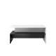 Sofabord Baros 100x60 cm - hvit - sort matt