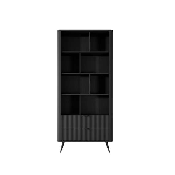 Reol Lante 88x194 cm - sort - 2 skuffer