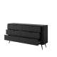 Kommode Lante 163x81 cm - sort - 6 skuffer