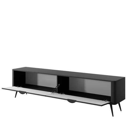 Tv-benk Lante 200x51 cm - sort - 2 dører