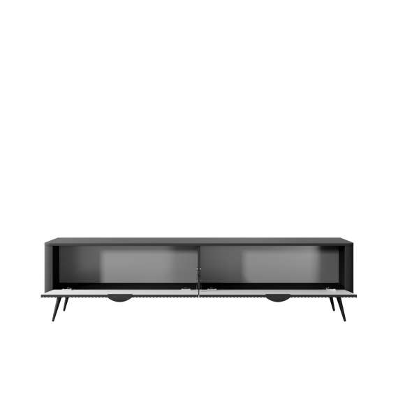 Tv-benk Lante 200x51 cm - sort - 2 dører