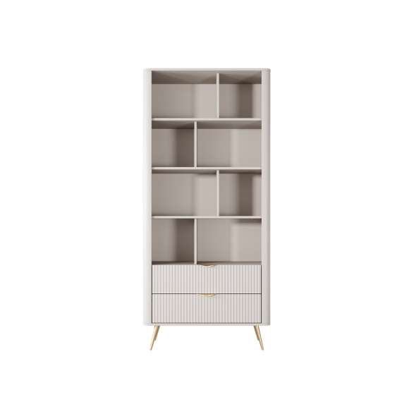Reol Lante 88x194 cm - beige - 2 skuffer