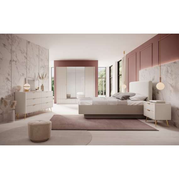 Reol Lante 88x194 cm - beige - 2 skuffer