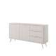 Skjenk Lante 163x81 cm - beige - 2 dører - 3 skuffer