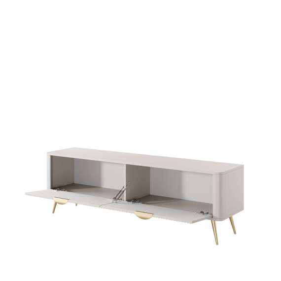 Tv-benk Lante 163x51 cm - beige - 2 dører