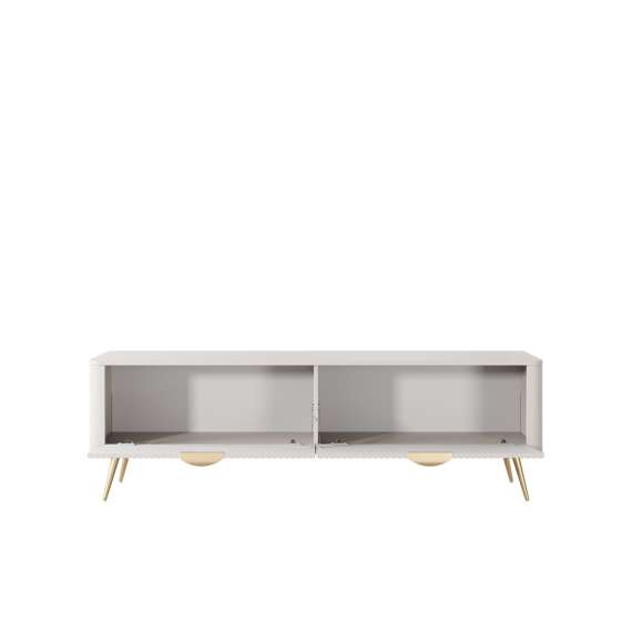 Tv-benk Lante 163x51 cm - beige - 2 dører