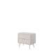 Nattbord Lante 63x55 cm - beige - 2 skuffer