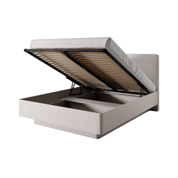 Seng Lante 160 cm - beige - med oppbevaring