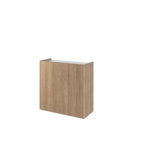 Skap Easy 95x95 cm - eik - hvit - 4 dører