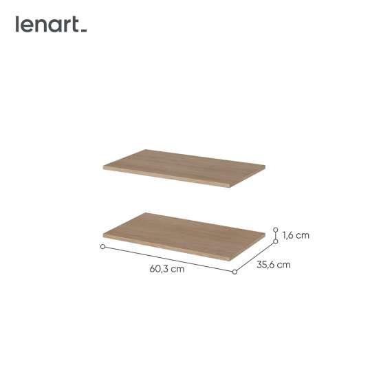 Hyller Easy 60x36 cm - eik - til skoskap Easy