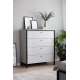 Kommode Gris 101x115 - grå - 4 skuffer