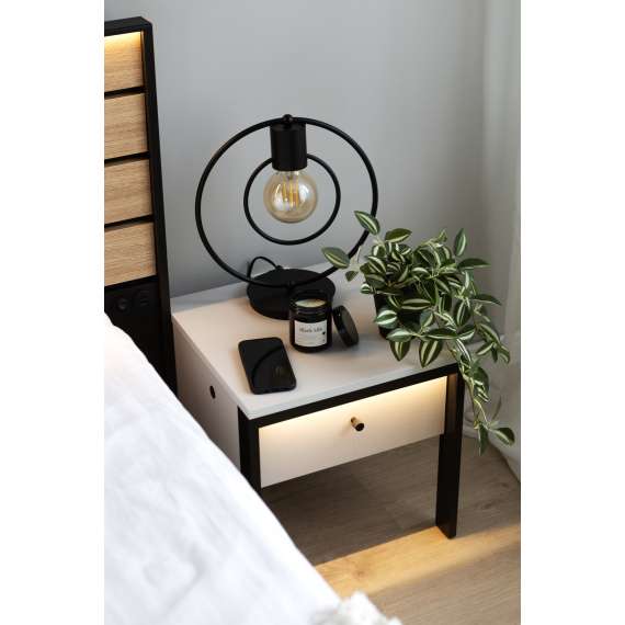 Nattbord Gris 40x40 - grå - 1 skuff