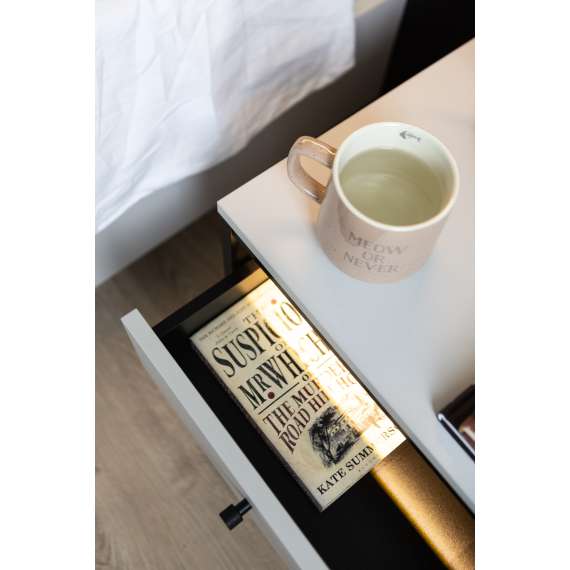 Nattbord Gris 40x40 - grå - 1 skuff