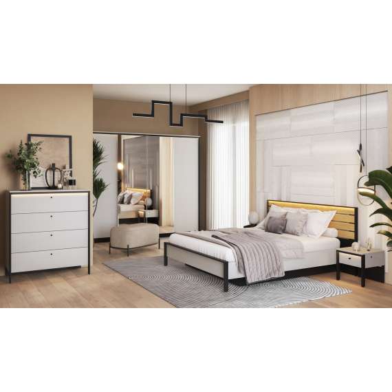 Seng Gris 160x200 - med oppbevaringsplass