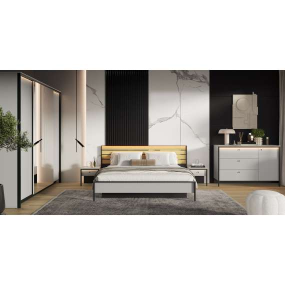 Seng Gris 160x200 - med oppbevaringsplass