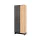 Vitrineskap Nomad 73x196 cm - ask - sort