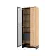 Vitrineskap Nomad 73x196 cm - ask - sort