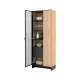Vitrineskap Nomad 73x196 cm - ask - sort