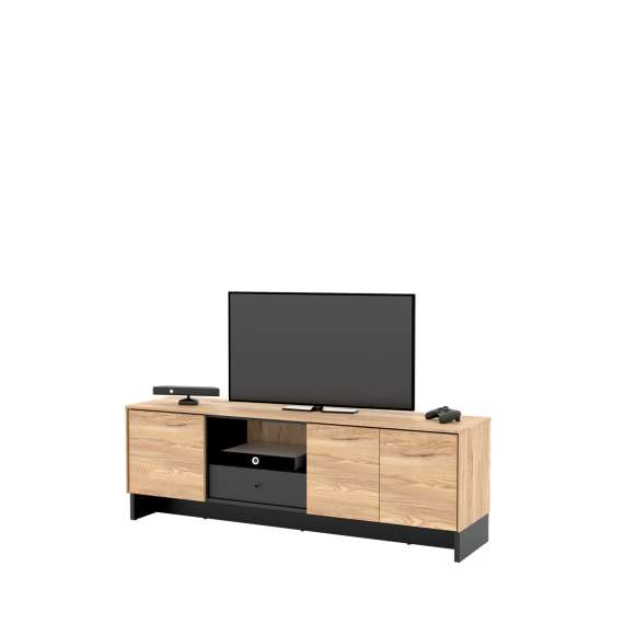 Tv-benk Nomad 163x54 cm - ask - sort