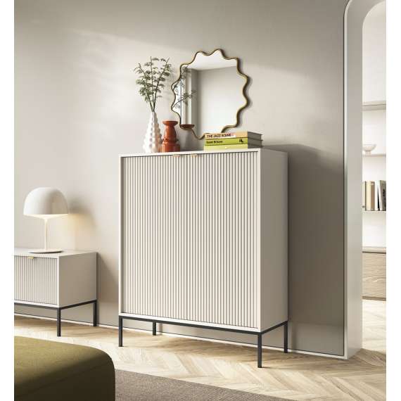 Skap Nova 104x125 cm - cashmere matt - spiler