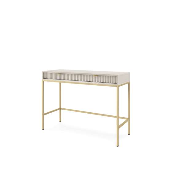 Sminkebord Nova 104 cm - cashmere - riller - 2 skuffer