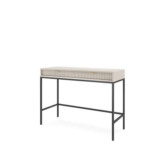 Sminkebord Nova 104 cm - cashmere - riller - 2 skuffer