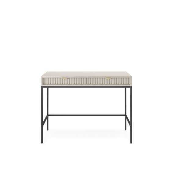 Sminkebord Nova 104 cm - cashmere - riller - 2 skuffer