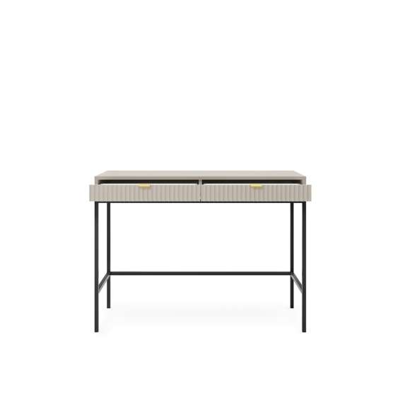 Sminkebord Nova 104 cm - cashmere - riller - 2 skuffer