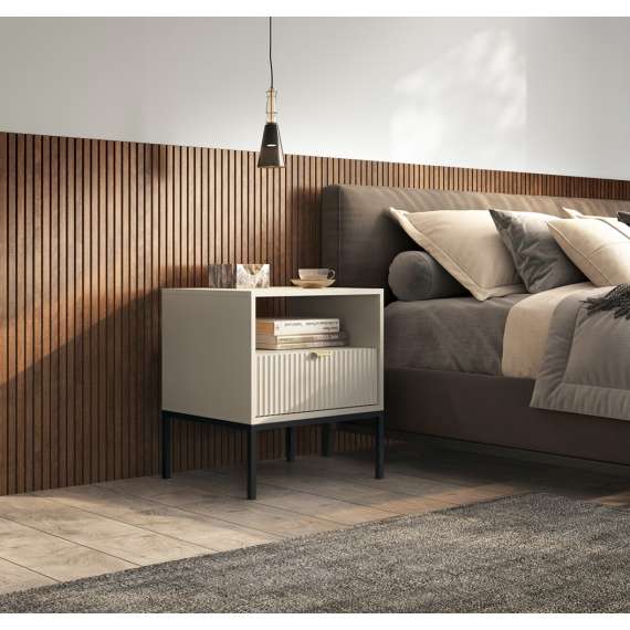 Nattbord Nova 54x56 cm - cashmere - med skuff