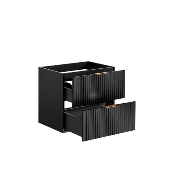 Servantskap Adel 60 cm - sort - 2 skuffer