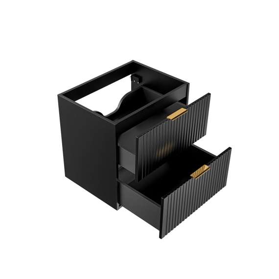 Servantskap Adel 60 cm - sort - 2 skuffer