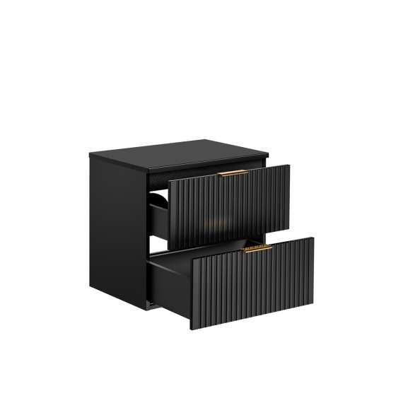 Servantskap Adel 60 cm - sort - 2 skuffer