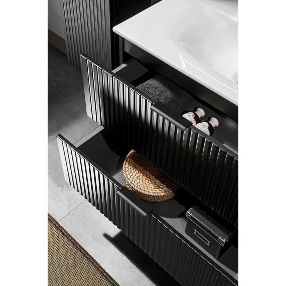 Servantskap Adel 60 cm - sort - 2 skuffer