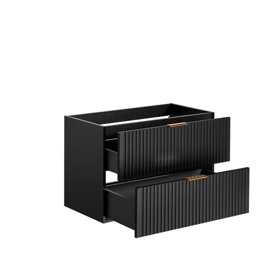 Servantskap Adel 80 cm - sort - 2 skuffer