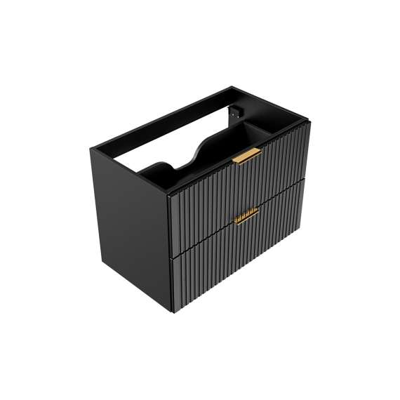 Servantskap Adel 80 cm - sort - 2 skuffer